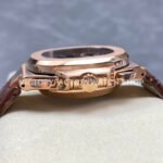 3K Factory Patek Philippe Nautilus 5980/1R-001 40.5mm Leather Strap Rose Gold Black Dial