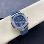 3K Factory Patek Philippe Nautilus 5980/60G-001 40.5mm Calf Skin Strap White Gold Blue-Gray Dial