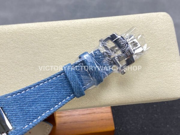 3K Factory Patek Philippe Nautilus 5980/60G-001 40.5mm Calf Skin Strap White Gold Blue-Gray Dial