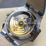 3K Factory Patek Philippe Nautilus 5980/60G-001 40.5mm Calf Skin Strap White Gold Blue-Gray Dial