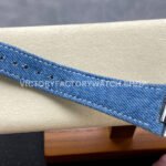 3K Factory Patek Philippe Nautilus 5980/60G-001 40.5mm Calf Skin Strap White Gold Blue-Gray Dial