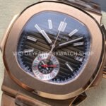 3K Factory Patek Philippe Nautilus 5980R-001 40.5mm Rose Gold Brown Dial (4) 3K Factory Patek Philippe Nautilus 5980R-001 40.5mm Rose Gold Brown Dial