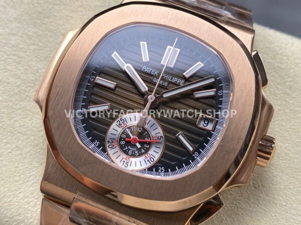 3K Factory Patek Philippe Nautilus 5980R-001 40.5mm Rose Gold Brown Dial (4) 3K Factory Patek Philippe Nautilus 5980R-001 40.5mm Rose Gold Brown Dial
