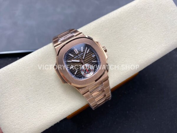 3K Factory Patek Philippe Nautilus 5980R-001 40.5mm Rose Gold Brown Dial (5) 3K Factory Patek Philippe Nautilus 5980R-001 40.5mm Rose Gold Brown Dial