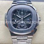 3K Factory Patek Philippe Nautilus 59901A-001 40.5mm Full Steel Black Dial (6) 3K 5990 1A blue dial Patek Nautilus steel