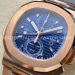 3K Factory Patek Philippe Nautilus 5990/1R-001 40.5mm Full Rose Gold Blue Dial