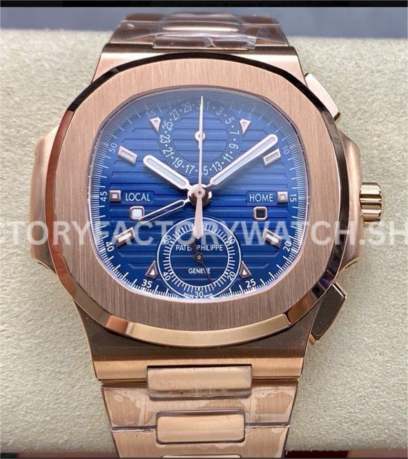 3K 5990 1R blue dial Patek Nautilus rose gold