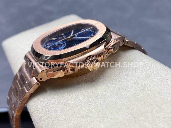 3K Factory Patek Philippe Nautilus 5990/1R-001 40.5mm Full Rose Gold Blue Dial