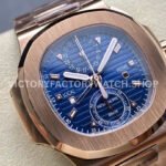 3K Factory Patek Philippe Nautilus 5990/1R-001 40.5mm Full Rose Gold Blue Dial