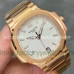 3K Factory Patek Philippe Nautilus 7118/1R-001 Rose Gold Silver Dial