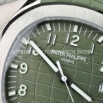 3K Factory Patek Philippe Aquanaut 5168G-010 42.2mm White Gold Avocado Green Rubber Strap Avocado Green Dial