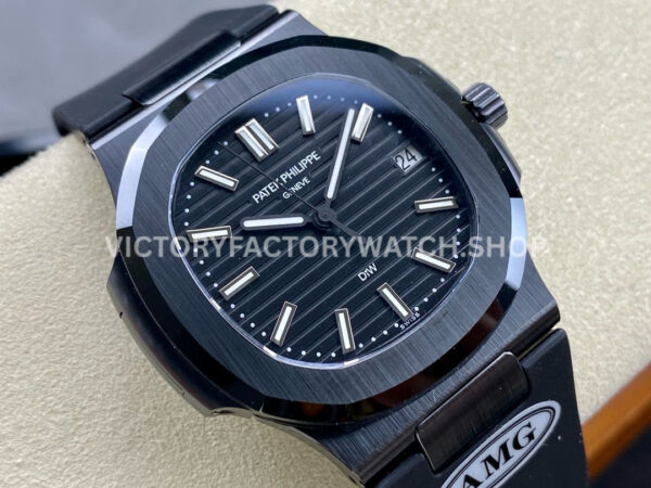 AMG Factory Customer Made Patek Philippe Nautilus PP5711 40mm Ceramics Black Rubber Strap Black Di (5) AMG Factory Customer Made Patek Philippe Nautilus PP5711 40mm Ceramics Black Rubber Strap Black Dial