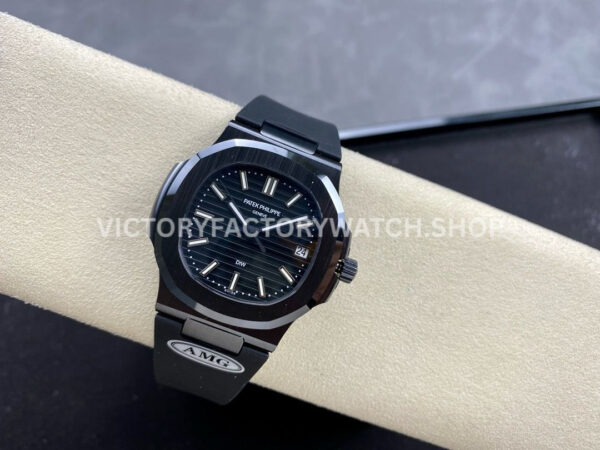 AMG Factory Customer Made Patek Philippe Nautilus PP5711 40mm Ceramics Black Rubber Strap Black Di (7) AMG Factory Customer Made Patek Philippe Nautilus PP5711 40mm Ceramics Black Rubber Strap Black Dial