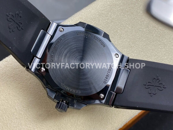 AMG Factory Customer Made Patek Philippe Nautilus PP5711 40mm Ceramics Black Rubber Strap Black Dial (1) AMG Factory Customer Made Patek Philippe Nautilus PP5711 40mm Ceramics Black Rubber Strap Black Dial