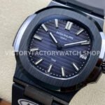 AMG Factory Customer Made Patek Philippe Nautilus PP5711 40mm Ceramics Black Rubber Strap Grey Dial