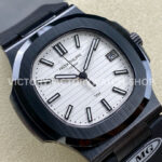 AMG Factory Customer Made Patek Philippe Nautilus PP5711 40mm Ceramics Black Rubber Strap White Di (3) AMG Factory Customer Made Patek Philippe Nautilus PP5711 40mm Ceramics Black Rubber Strap White Dial