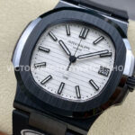 AMG Factory Customer Made Patek Philippe Nautilus PP5711 40mm Ceramics Black Rubber Strap White Di (9) AMG Factory Customer Made Patek Philippe Nautilus PP5711 40mm Ceramics Black Rubber Strap White Dial