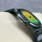 AMG Factory Customer Made Patek Philippe Nautilus PP5711 40mm Ceramics Dark Green Rubber Strap Yellow Green Dial