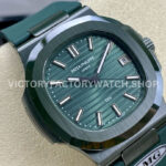 AMG Factory Customer Made Patek Philippe Nautilus PP5711 40mm Ceramics Dark Green Rubber (9) AMG Factory Customer Made Patek Philippe Nautilus PP5711 40mm Ceramics Dark Green Rubber Strap Dark Green Dial