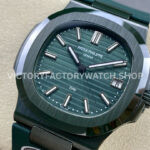 AMG Factory Customer Made Patek Philippe Nautilus PP5711 40mm Ceramics Dark Green Rubber S (1) AMG Factory Customer Made Patek Philippe Nautilus PP5711 40mm Ceramics Dark Green Rubber Strap Dark Green Dial