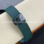 AMG Factory Customer Made Patek Philippe Nautilus PP5711 40mm Ceramics Dark Green Rubber Strap Sky Blue Dial