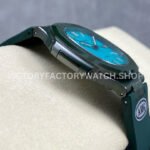 AMG Factory Customer Made Patek Philippe Nautilus PP5711 40mm Ceramics Dark Green Rubber Strap Sky Blue Dial