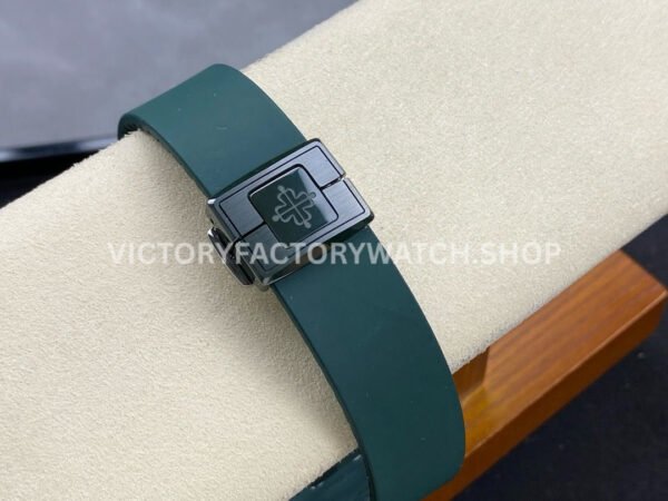 AMG Factory Customer Made Patek Philippe Nautilus PP5711 40mm Ceramics Dark Green Rubber Strap Brown Dial