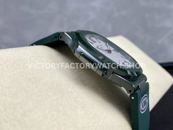 AMG Factory Customer Made Patek Philippe Nautilus PP5711 40mm Ceramics Dark Green Rubber Strap White Dial