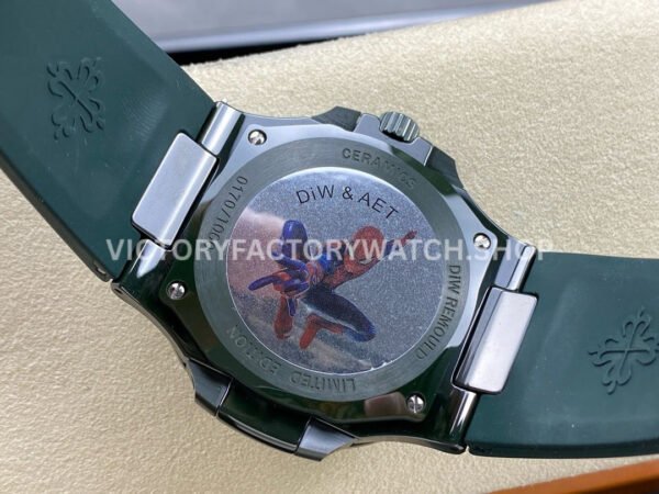 AMG Factory Customer Made Patek Philippe Nautilus PP5711 40mm Ceramics Dark Green Rubber Strap White Dial