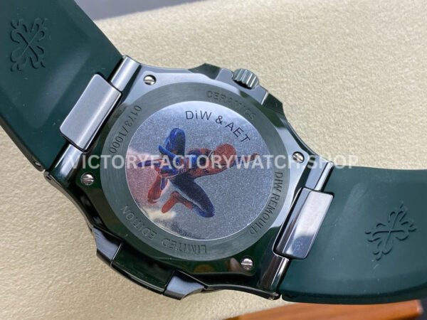 AMG Factory Customer Made Patek Philippe Nautilus PP5711 40mm Ceramics Dark Green Rubber Strap Brown Dial