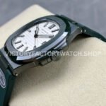 AMG Factory Customer Made Patek Philippe Nautilus PP5711 40mm Ceramics Dark Green Rubber Strap White Dial