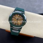AMG Factory Customer Made Patek Philippe Nautilus PP5711 40mm Ceramics Dark Green Rubber Strap Brown Dial