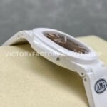 AMG Factory Customer Made Patek Philippe Nautilus PP5711 40mm Ceramics White Rubber Strap Brown Dial