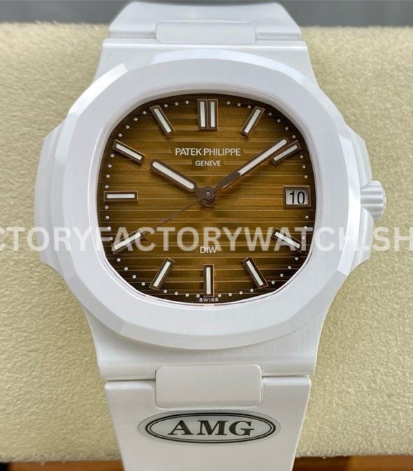 AMG PP5711 brown dial white ceramic Nautilus 40mm