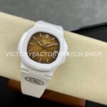 AMG Factory Customer Made Patek Philippe Nautilus PP5711 40mm Ceramics White Rubber Strap Brown Dial