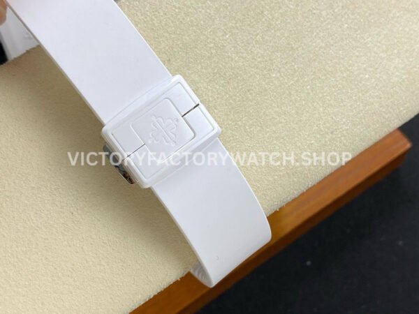 AMG Factory Customer Made Patek Philippe Nautilus PP5711 40mm Ceramics White Rubber Strap Brown Dial