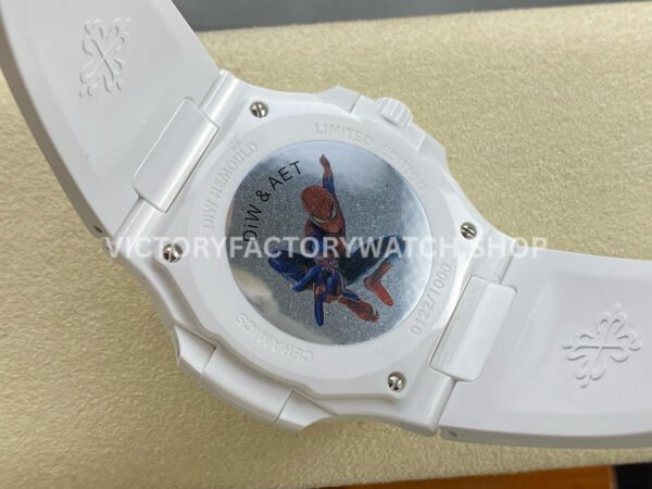 AMG Factory Customer Made Patek Philippe Nautilus PP5711 40mm Ceramics White Rubber Strap Brown Dial