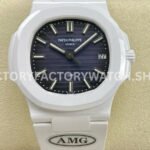AMG PP5711 grey dial white ceramic rubber strap