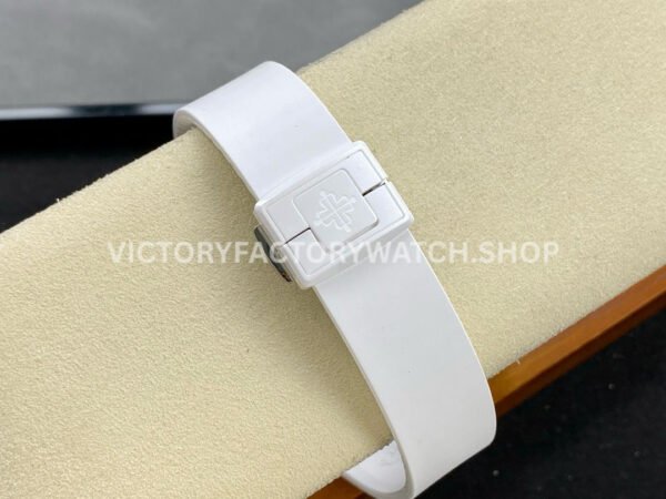 AMG Factory Customer Made Patek Philippe Nautilus PP5711 40mm Ceramics White Rubber Strap Grey Dial