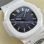 AMG Factory Customer Made Patek Philippe Nautilus PP5711 40mm Ceramics White Rubber Strap Grey Dial