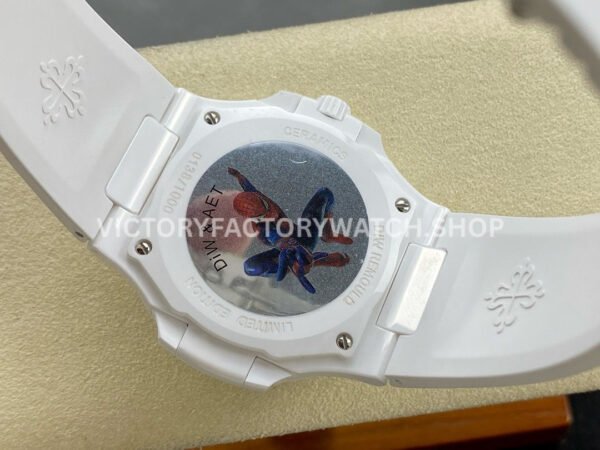 AMG Factory Customer Made Patek Philippe Nautilus PP5711 40mm Ceramics White Rubber Strap Grey Dial