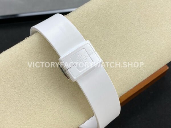 AMG Factory Customer Made Patek Philippe Nautilus PP5711 40mm Ceramics White Rubber Strap Sky Blue Dial