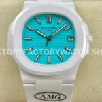 AMG PP5711 sky blue dial white ceramic Nautilus