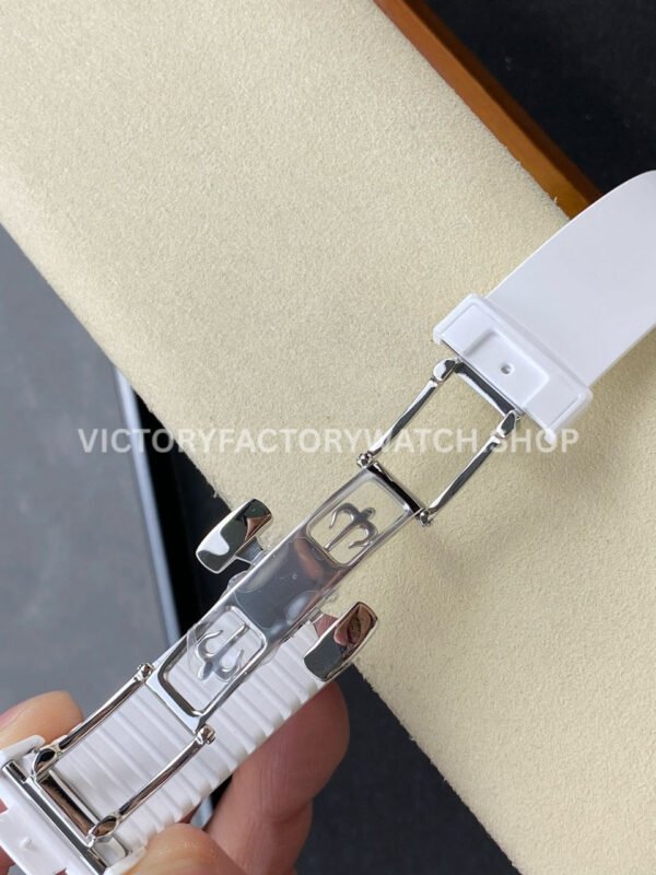 AMG Factory Customer Made Patek Philippe Nautilus PP5711 40mm Ceramics White Rubber Strap Sky Blue Dial