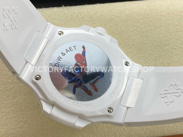 AMG Factory Customer Made Patek Philippe Nautilus PP5711 40mm Ceramics White Rubber Strap Sky Blue Dial