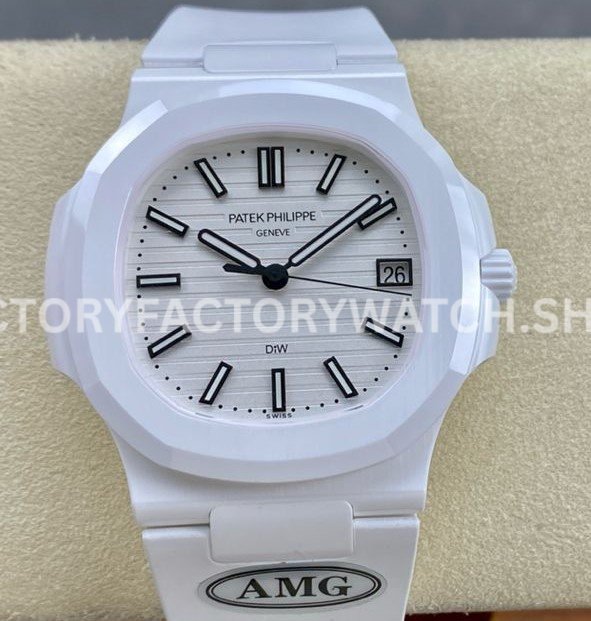 AMG PP5711 white dial white ceramic white strap