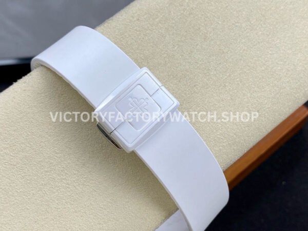 AMG Factory Customer Made Patek Philippe Nautilus PP5711 40mm Ceramics White Rubber Strap White Dial