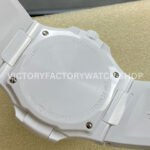AMG Factory Customer Made Patek Philippe Nautilus PP5711 40mm Ceramics White Rubber Strap White Dial
