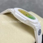 AMG Factory Customer Made Patek Philippe Nautilus PP5711 40mm Ceramics White Rubber Strap Yellow Green Dial