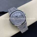 AMG Factory Patek Philippe Nautilus PP5711 40mm Baguette Diamond Bezel White Gold Diamond Baguette Diamond Silver Dial